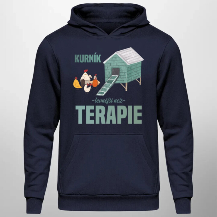 Kurník - levnější než terapie - pánská mikina s potiskem