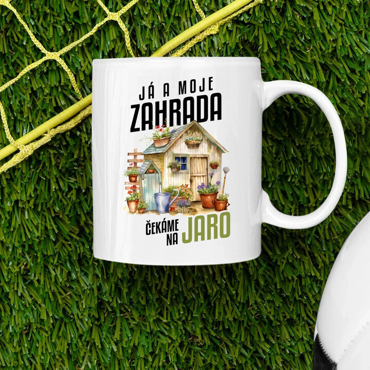 Já a moje zahrada čekáme na jaro - hrnek s potiskem