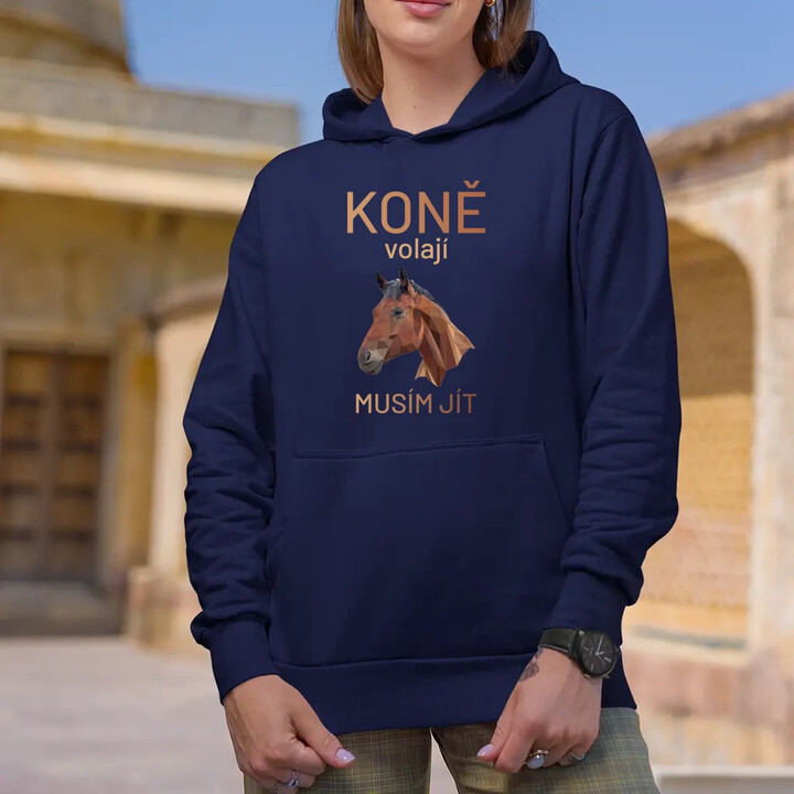 Koně volají - musím jít - dámská mikina s potiskem