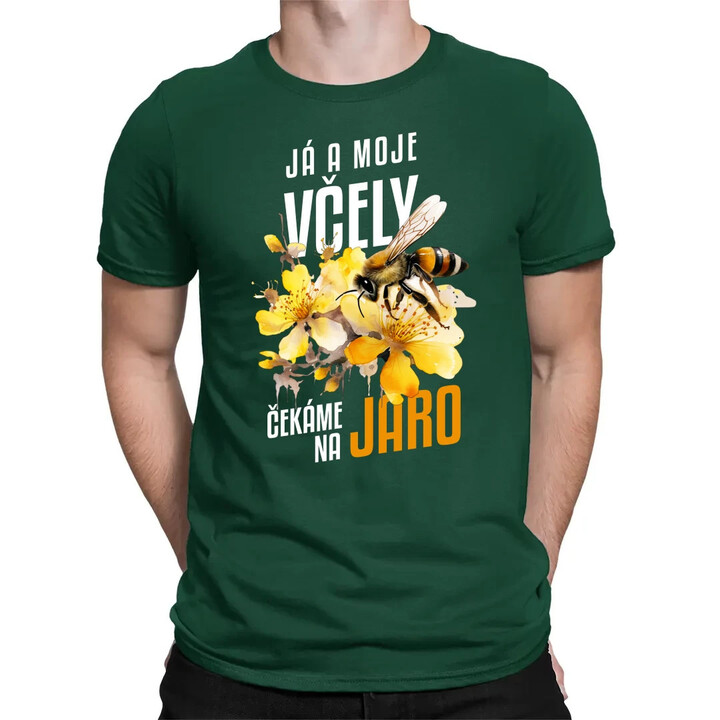 Já a moje včely čekáme na jaro - pánské tričko s potiskem