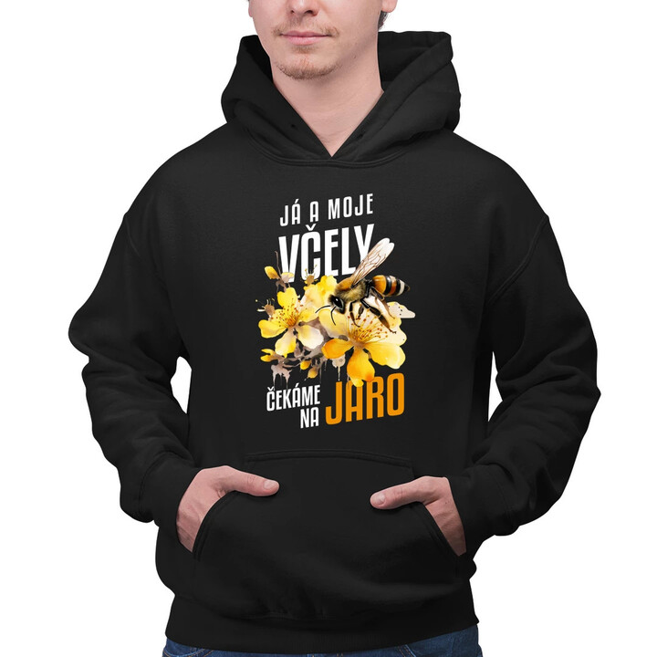 Já a moje včely čekáme na jaro - pánská mikina s potiskem