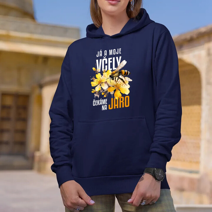 Já a moje včely čekáme na jaro - dámská mikina s potiskem
