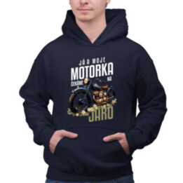 Já a moje motorka čekáme na jaro - pánská mikina s potiskem