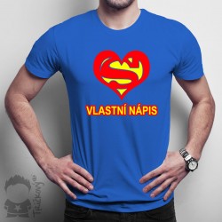 SUPERMAN + vlastní nápis - pánské tričko s potiskem - personalizovaný produkt 