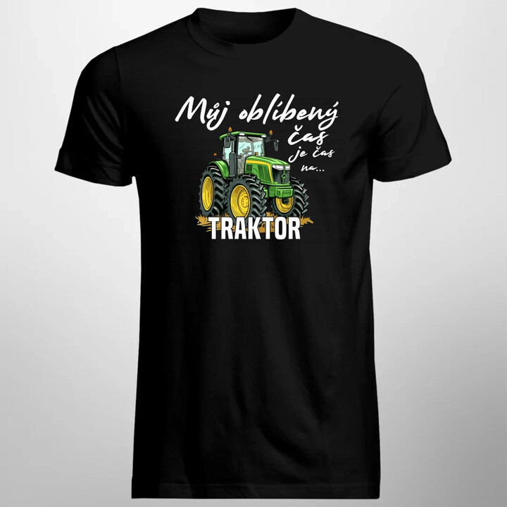 Můj oblíbený čas - je čas na traktor  - pánské tričko s potiskem
