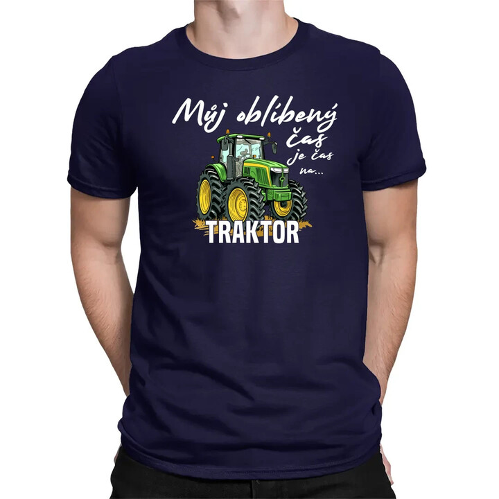 Můj oblíbený čas - je čas na traktor  - pánské tričko s potiskem