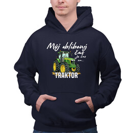 Můj oblíbený čas -  je čas na traktor  - pánská mikina s potiskem