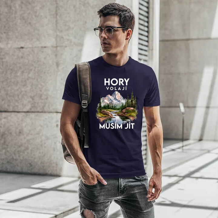 Hory volají, musím jít  - verze 3 - pánské tričko s potiskem