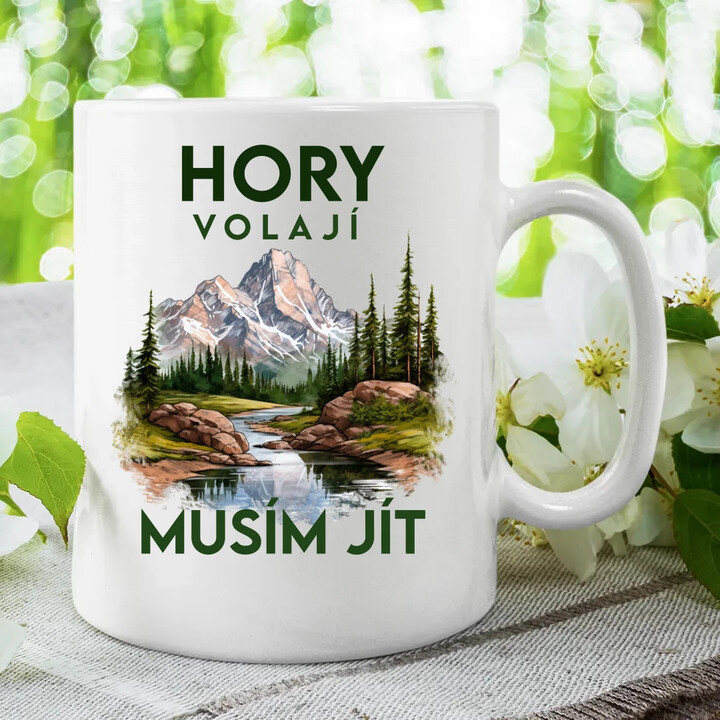 Hory volají, musím jít  - verze 3 - hrnek s potiskem