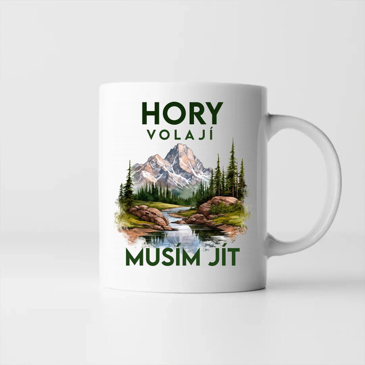 Hory volají, musím jít  - verze 3 - hrnek s potiskem