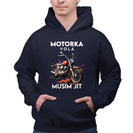 Motorka volá, musím jít - verze 2 - pánská mikina s potiskem