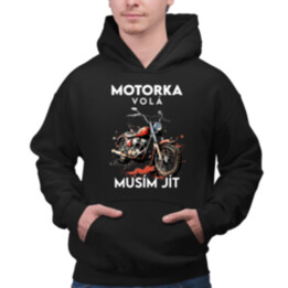 Motorka volá, musím jít - verze 2 - pánská mikina s potiskem