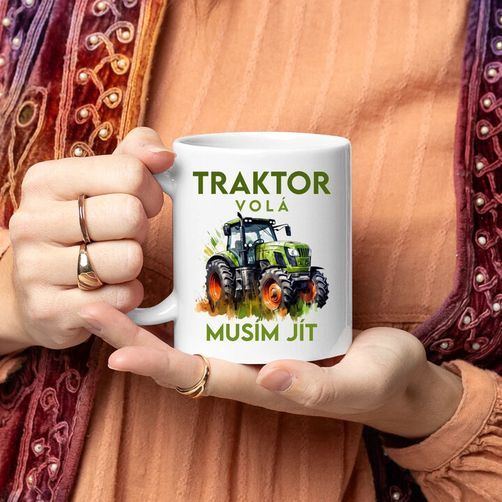 Traktor volá, musím jít - verze 2 - hrnek s potiskem