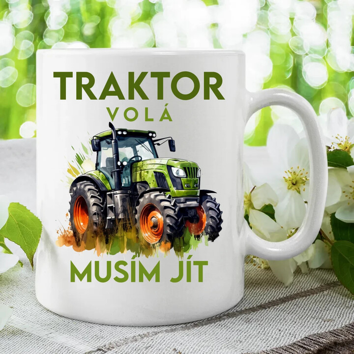 Traktor volá, musím jít - verze 2 - hrnek s potiskem