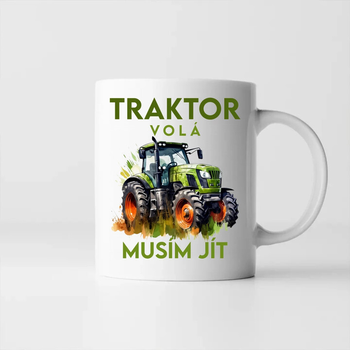 Traktor volá, musím jít - verze 2 - hrnek s potiskem