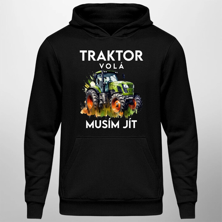 Traktor volá, musím jít - verze 2 - pánská mikina s potiskem