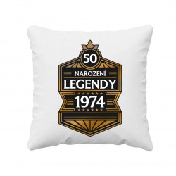 50 let - Narození legendy 1974 - polštář s potiskem