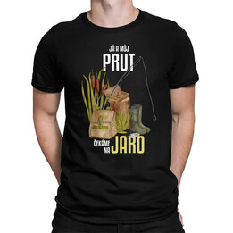 Já a můj prut čekáme na jaro - pánské tričko s potiskem