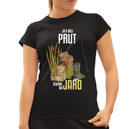 Já a můj prut čekáme na jaro  - dámské tričko s potiskem