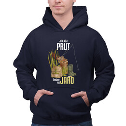 Já a můj prut čekáme na jaro - pánská mikina s potiskem