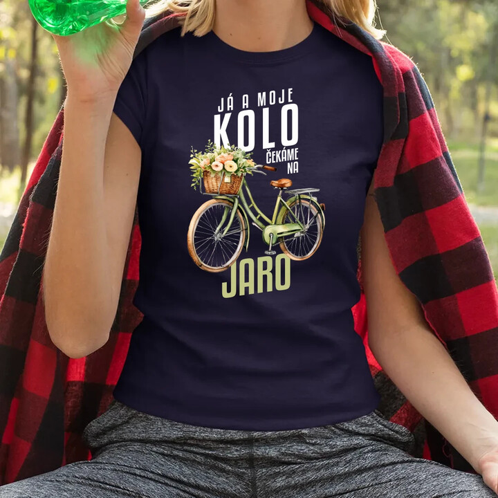 Já a moje kolo čekáme na jaro  - dámské tričko s potiskem