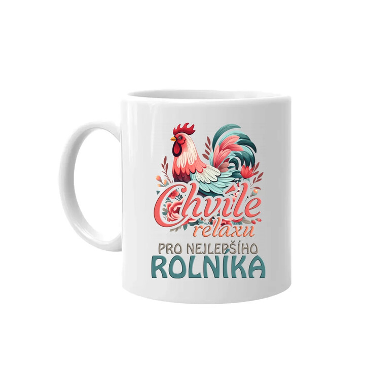 Chvíle relaxu pro nejlepšího rolníka - hrnek s potiskem