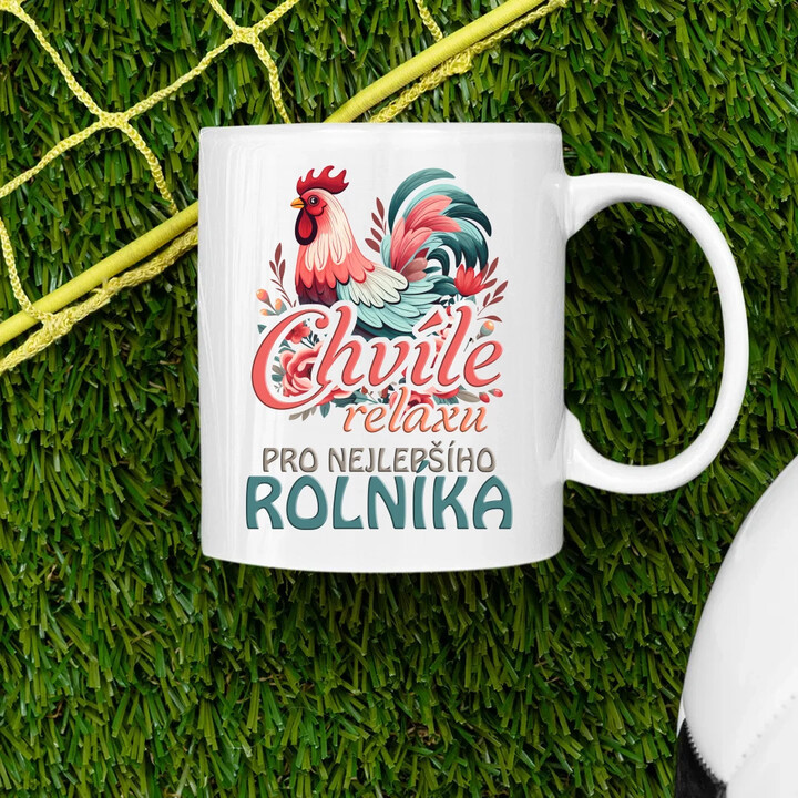 Chvíle relaxu pro nejlepšího rolníka - hrnek s potiskem
