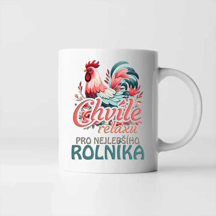 Chvíle relaxu pro nejlepšího rolníka - hrnek s potiskem