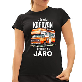 Já a můj karavan čekáme na jaro  - dámské tričko s potiskem
