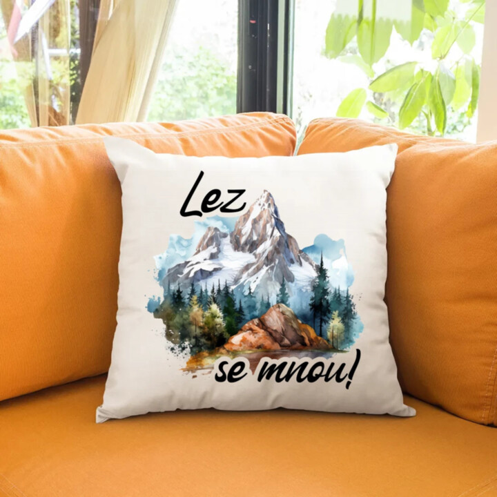 Lez se mnou! - polštář s potiskem