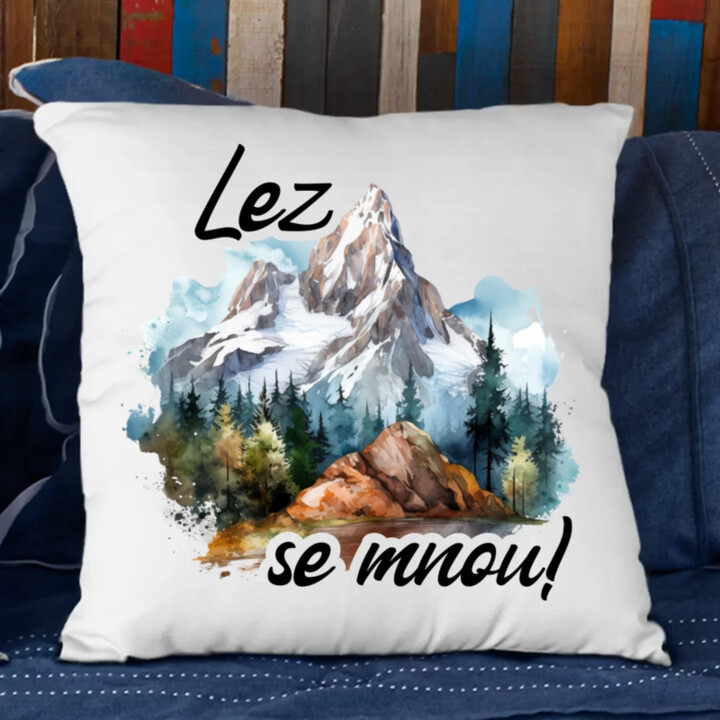 Lez se mnou! - polštář s potiskem