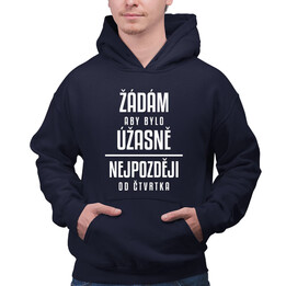 Žádám, aby bylo úžasně - nejpozději od čtvrtka - pánská mikina s potiskem