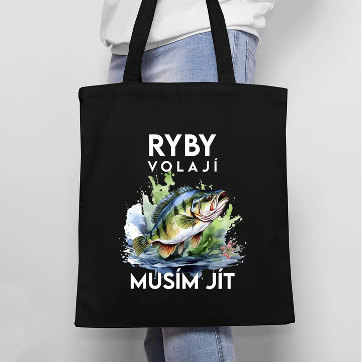 Ryby volají, musím jít - verze 3 - taška s potiskem