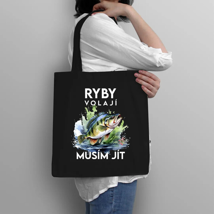 Ryby volají, musím jít - verze 3 - taška s potiskem