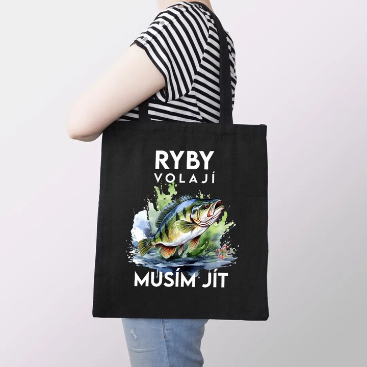 Ryby volají, musím jít - verze 3 - taška s potiskem
