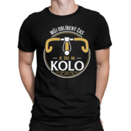 Můj oblíbený čas: je čas na kolo V2 - pánské tričko s potiskem