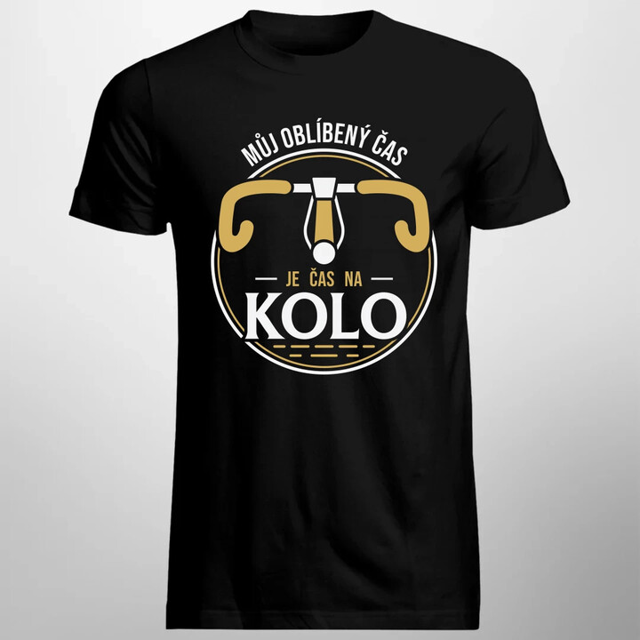 Můj oblíbený čas: je čas na kolo V2 - pánské tričko s potiskem