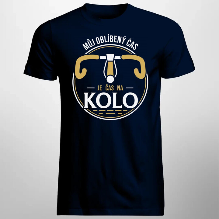 Můj oblíbený čas: je čas na kolo V2 - pánské tričko s potiskem