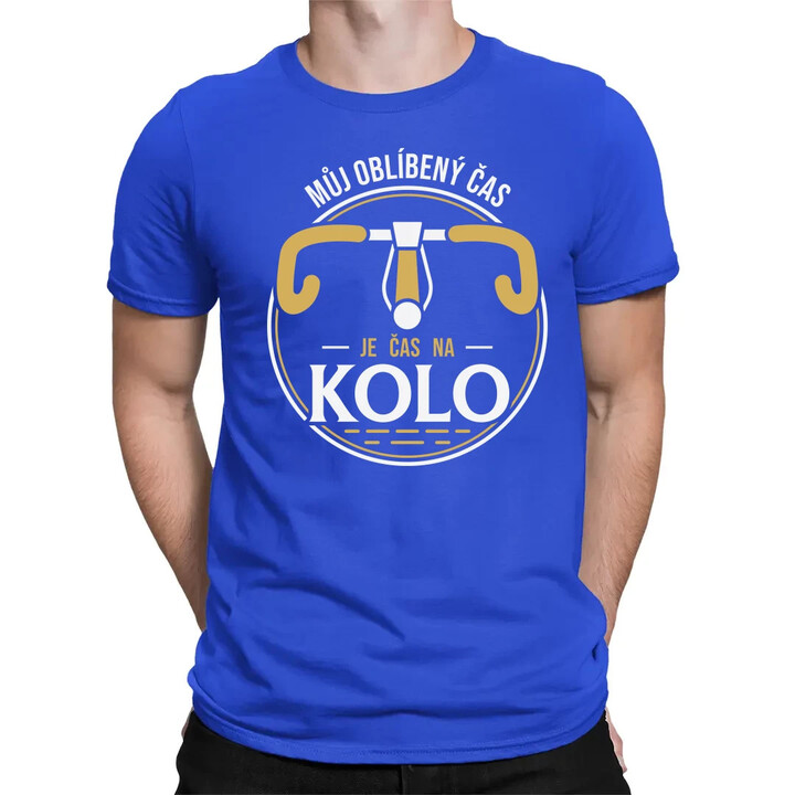 Můj oblíbený čas: je čas na kolo V2 - pánské tričko s potiskem