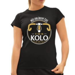 Můj oblíbený čas: je čas na kolo V2  - dámské tričko s potiskem