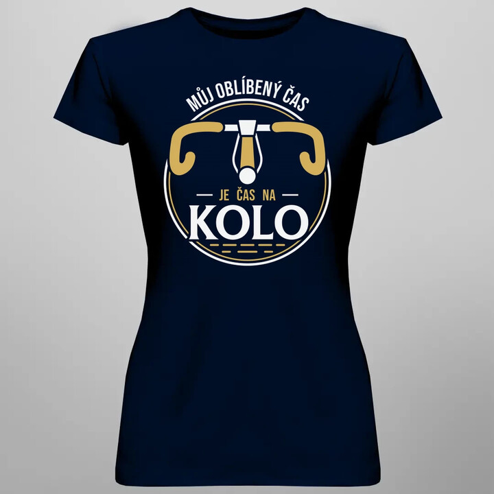 Můj oblíbený čas: je čas na kolo V2  - dámské tričko s potiskem
