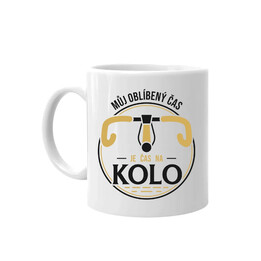 Můj oblíbený čas: je čas na kolo V2 - hrnek s potiskem