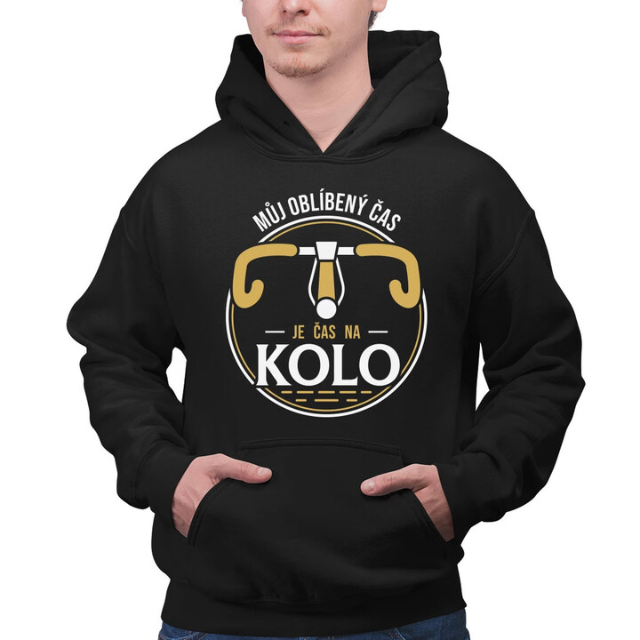 Můj oblíbený čas: je čas na kolo V2 - pánská mikina s potiskem