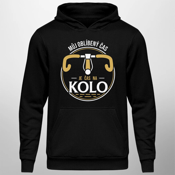 Můj oblíbený čas: je čas na kolo V2 - pánská mikina s potiskem