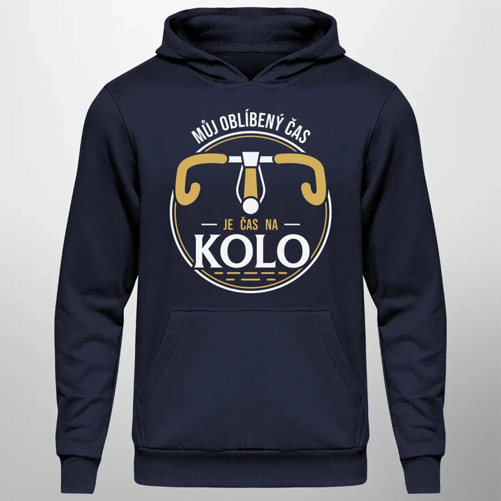 Můj oblíbený čas: je čas na kolo V2 - pánská mikina s potiskem