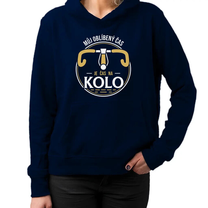 Můj oblíbený čas: je čas na kolo V2 - dámská mikina s potiskem