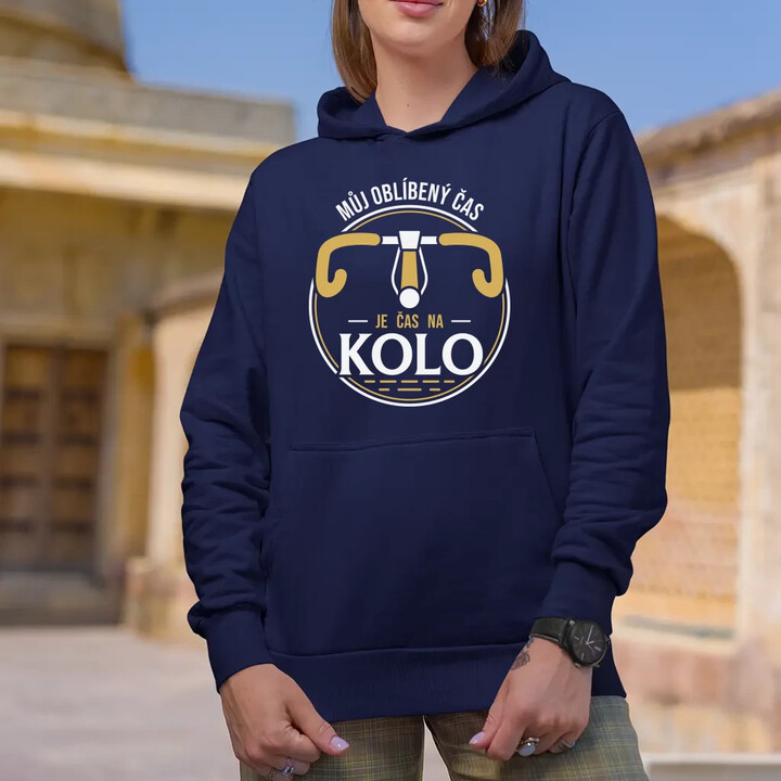 Můj oblíbený čas: je čas na kolo V2 - dámská mikina s potiskem