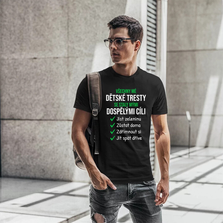 Všechny mé dětské tresty - pánské tričko s potiskem