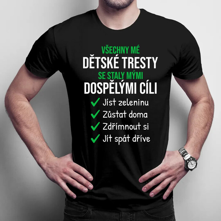 Všechny mé dětské tresty - pánské tričko s potiskem