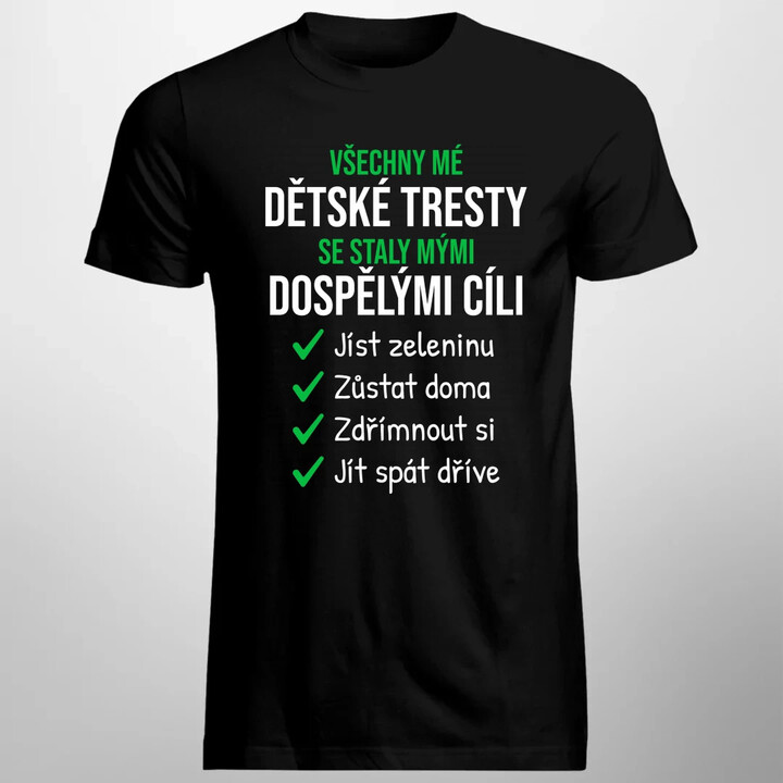 Všechny mé dětské tresty - pánské tričko s potiskem
